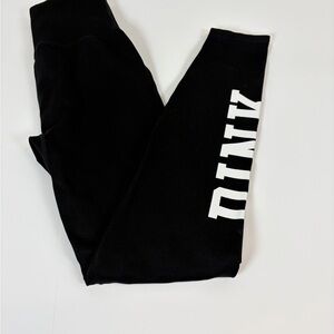 PINK Active Black Logo Leggings | High Rise Athleisure